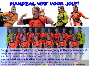 Nederlands dames handbalteam najaden almere jongens meiden sport actief bewegen